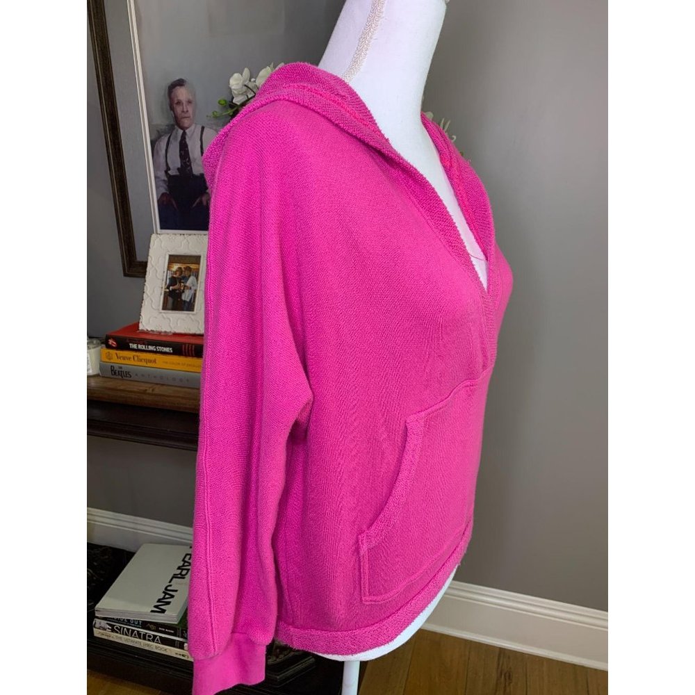 Free People Reyes Surplice Hoodie Pink XS - Picture 9 of 10